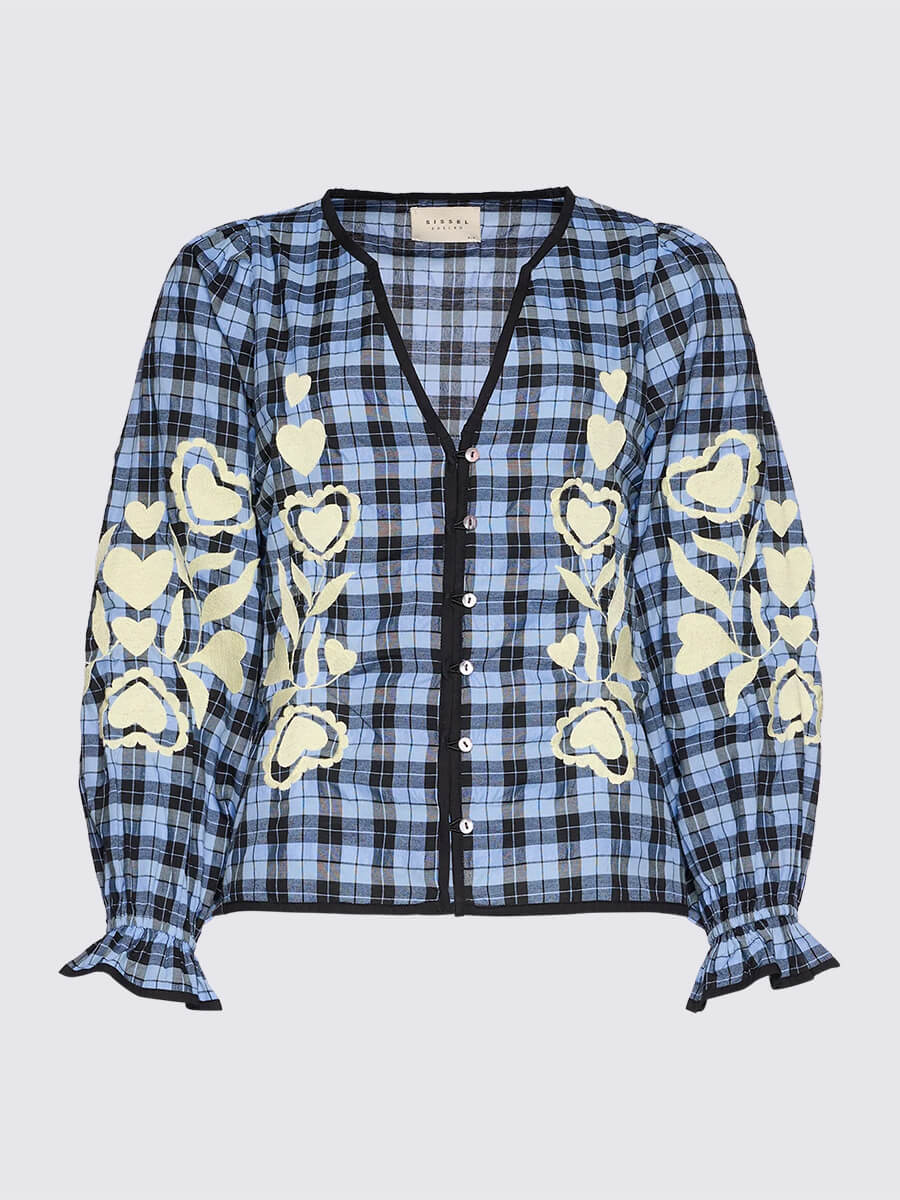 Sissel Edelbo - Fran Top - Blue Checks