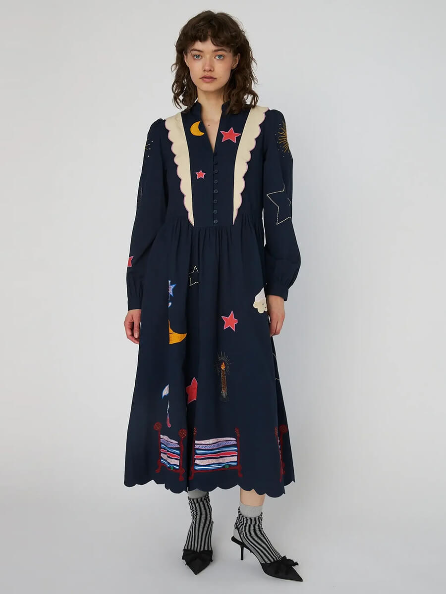 Stella Nova Bead Embellished Midi Dress
