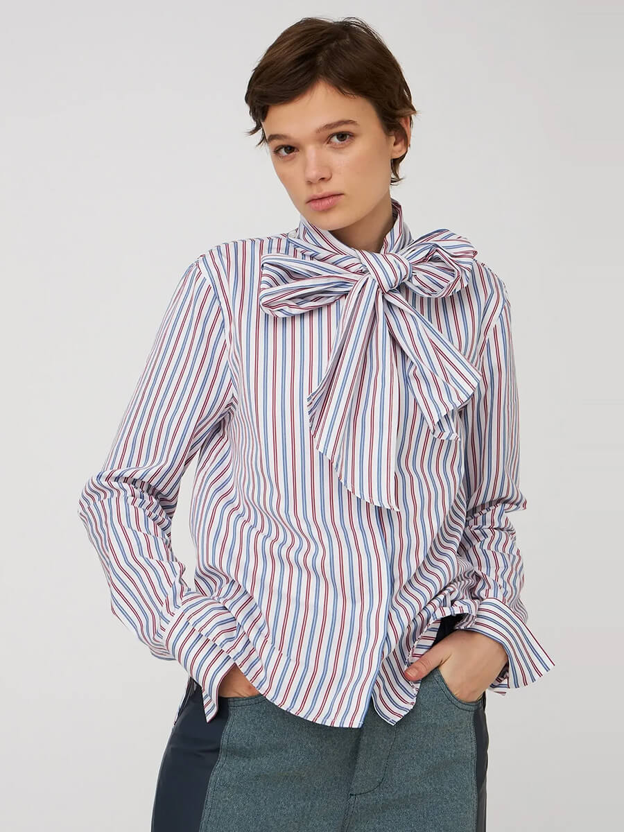 Stella Nova STRIPED BOW SHIRT