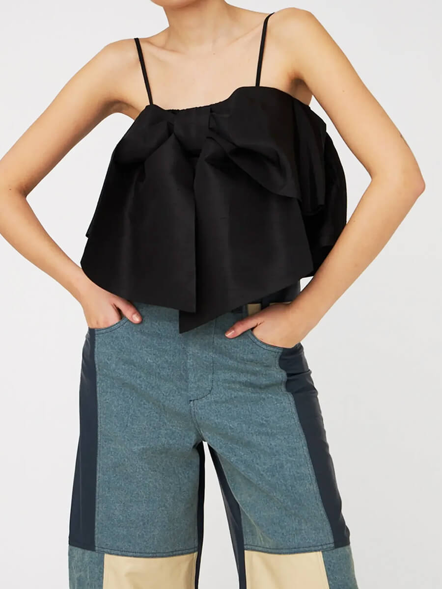 Stella Nova - Crispy Bow Top - Black