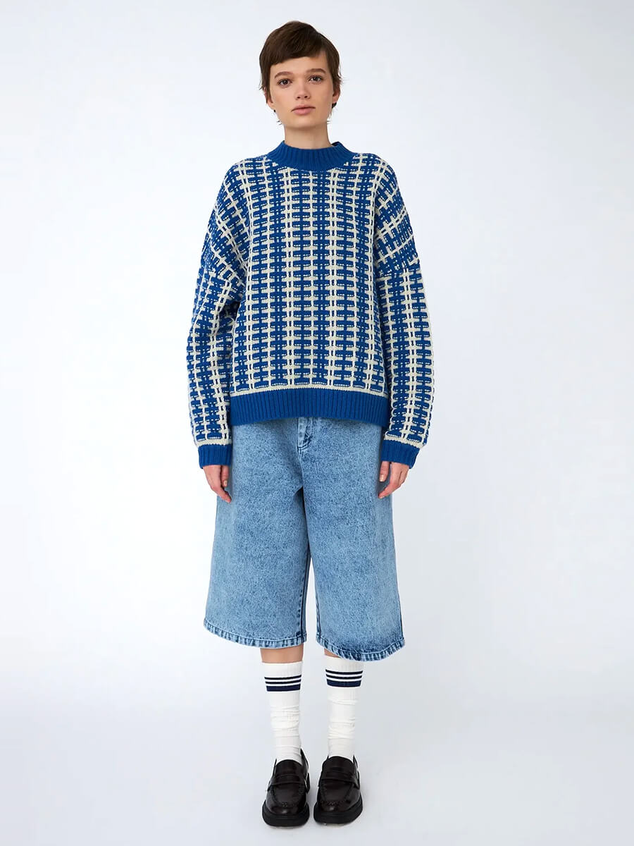 Stella Nova - Wool Mix Sweater - Blue Sea