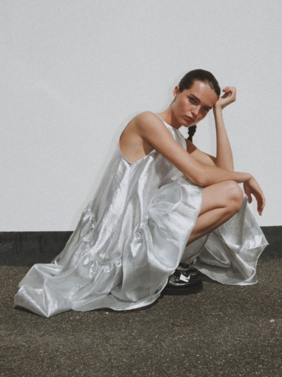 Stella Nova Silver Midi Dress