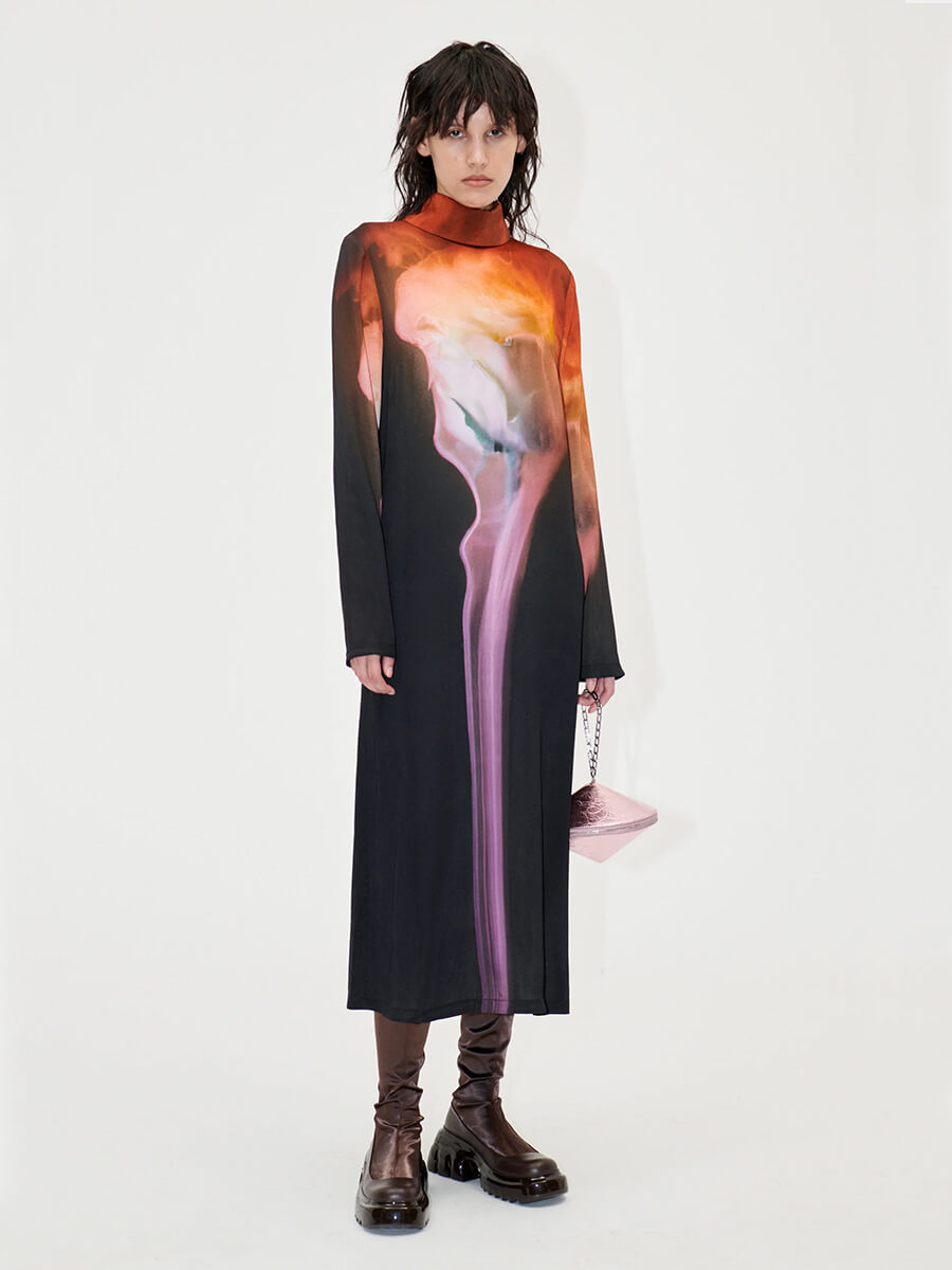 Stine Goya Mille Dress - Rose on Fire