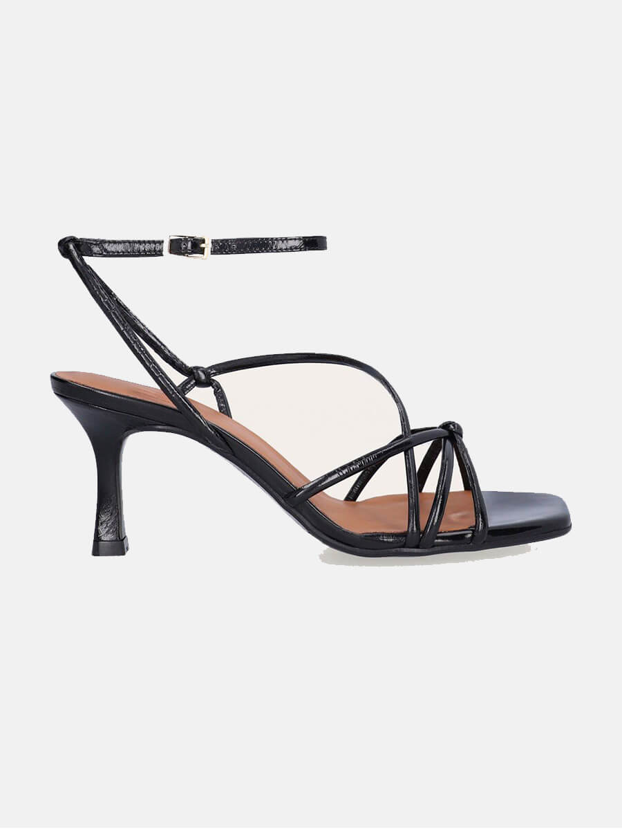 Billi Bi - Strappy Heel - Black Nappa