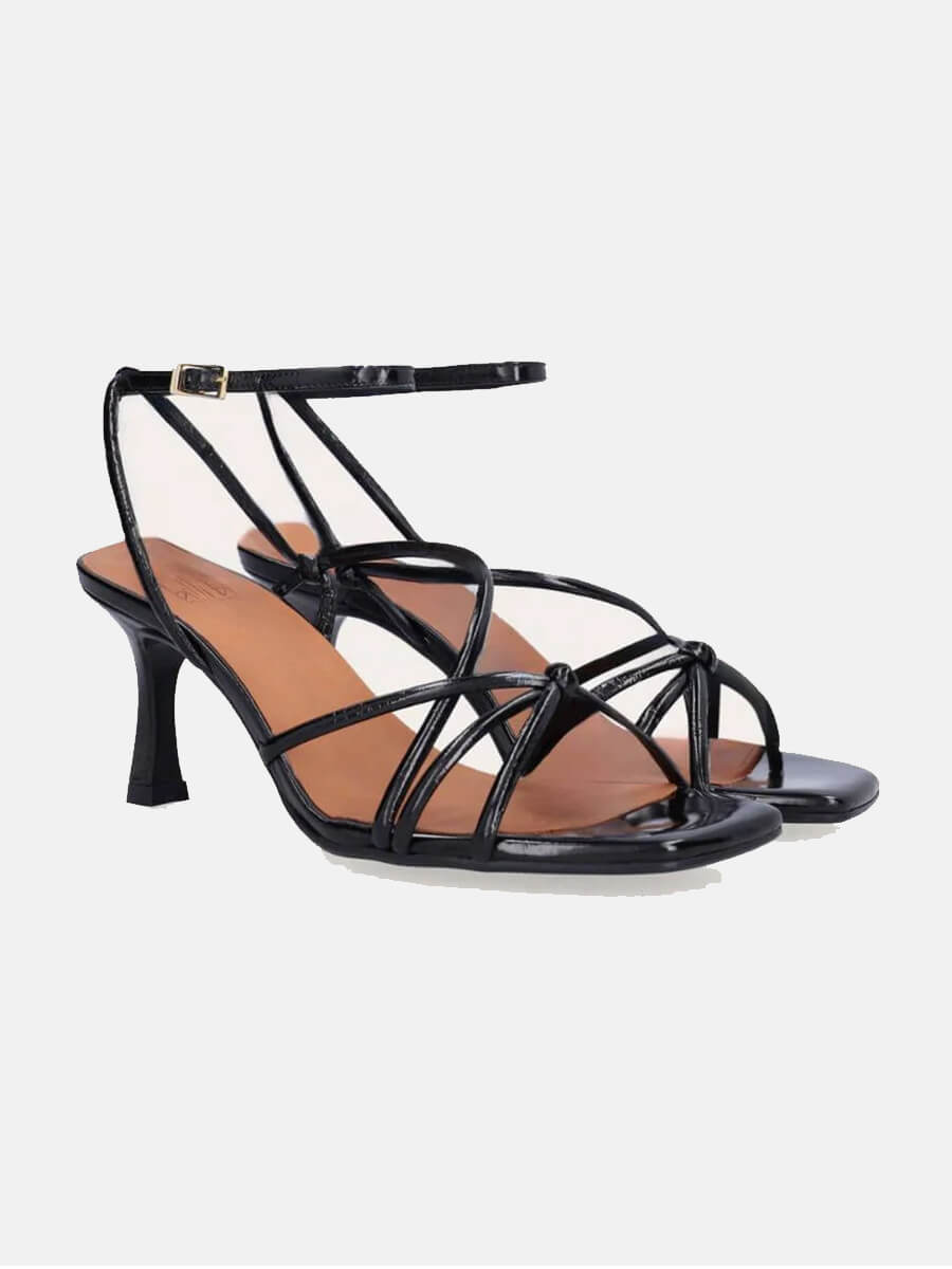 Billi Bi - Strappy Heel - Black Nappa