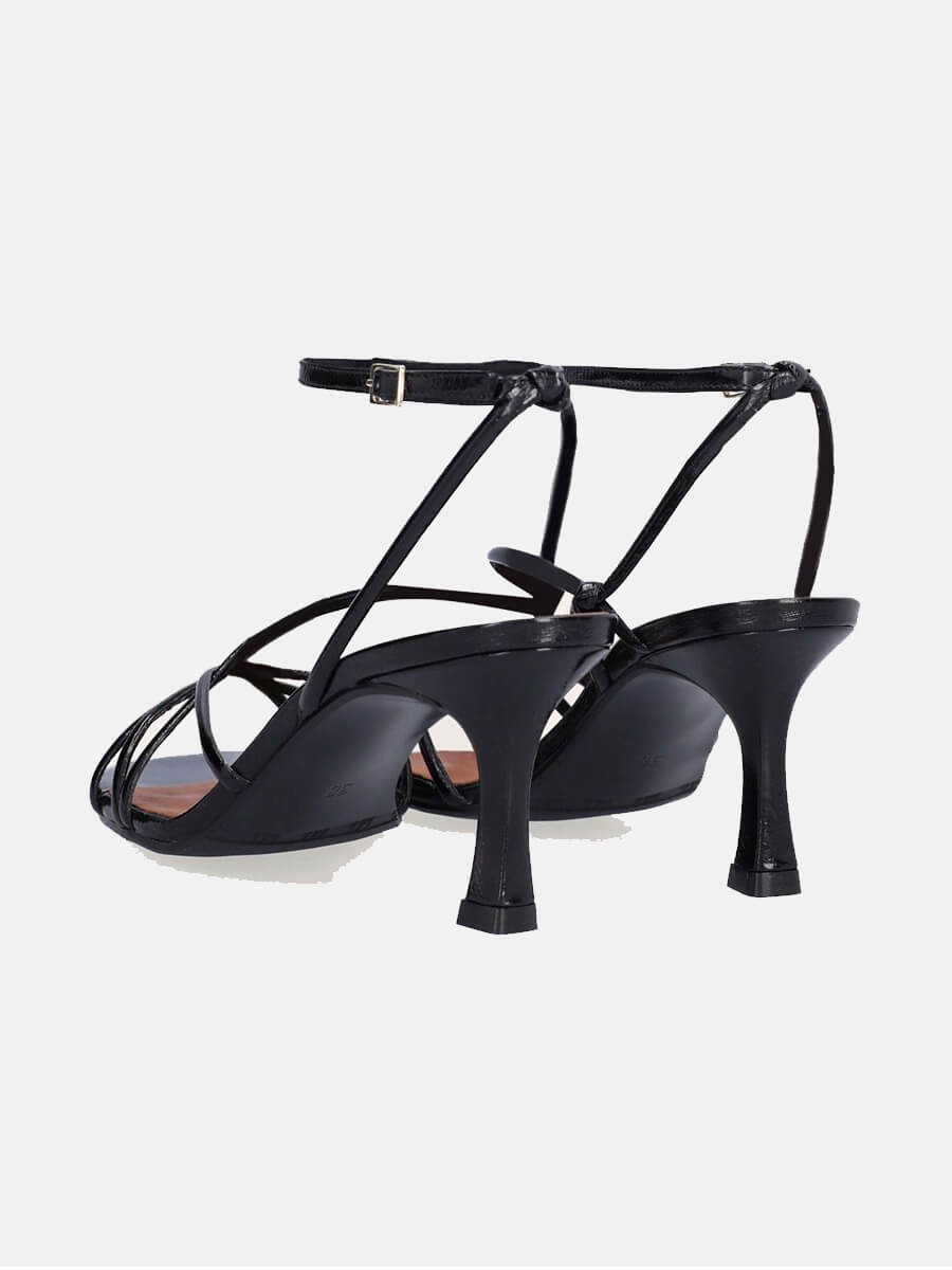 Billi Bi - Strappy Heel - Black Nappa