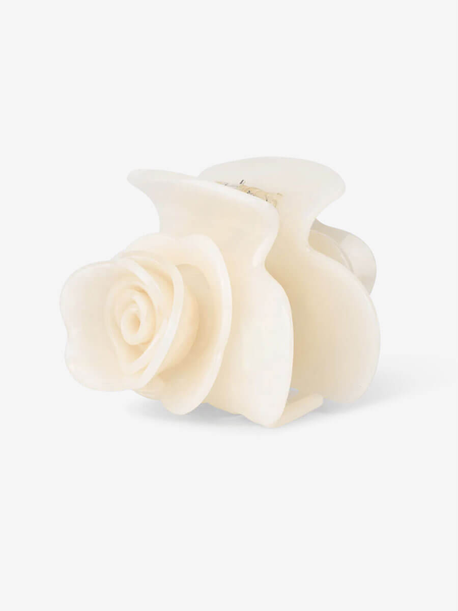 Sui Ava Rosie Plain Big Hairgrip - White