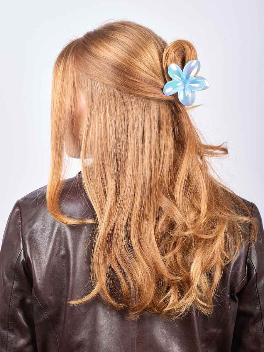 Sui Ava Plumeria Big Hairgrip - Blue