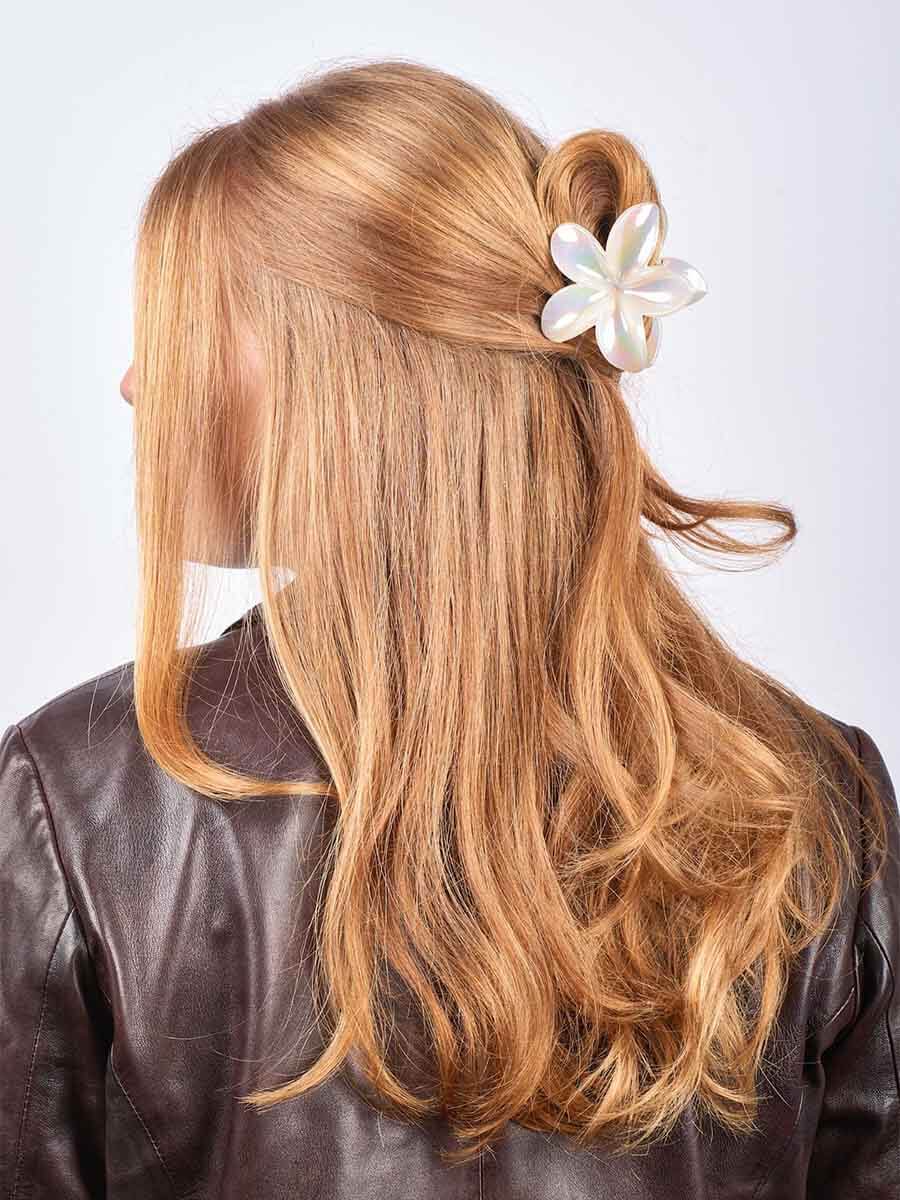 Sui Ava Plumeria Big Hairgrip - Bright White