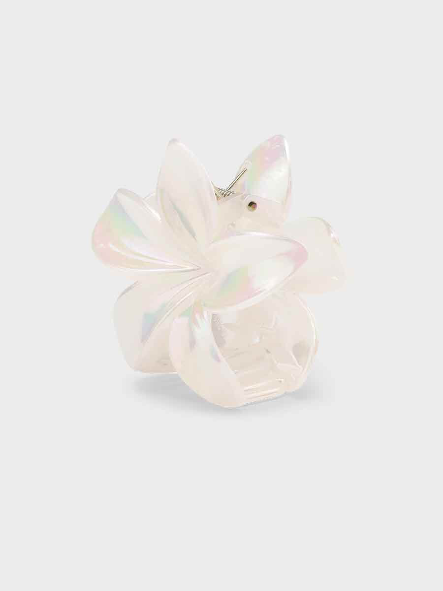 Sui Ava Plumeria Big Hairgrip - Bright White