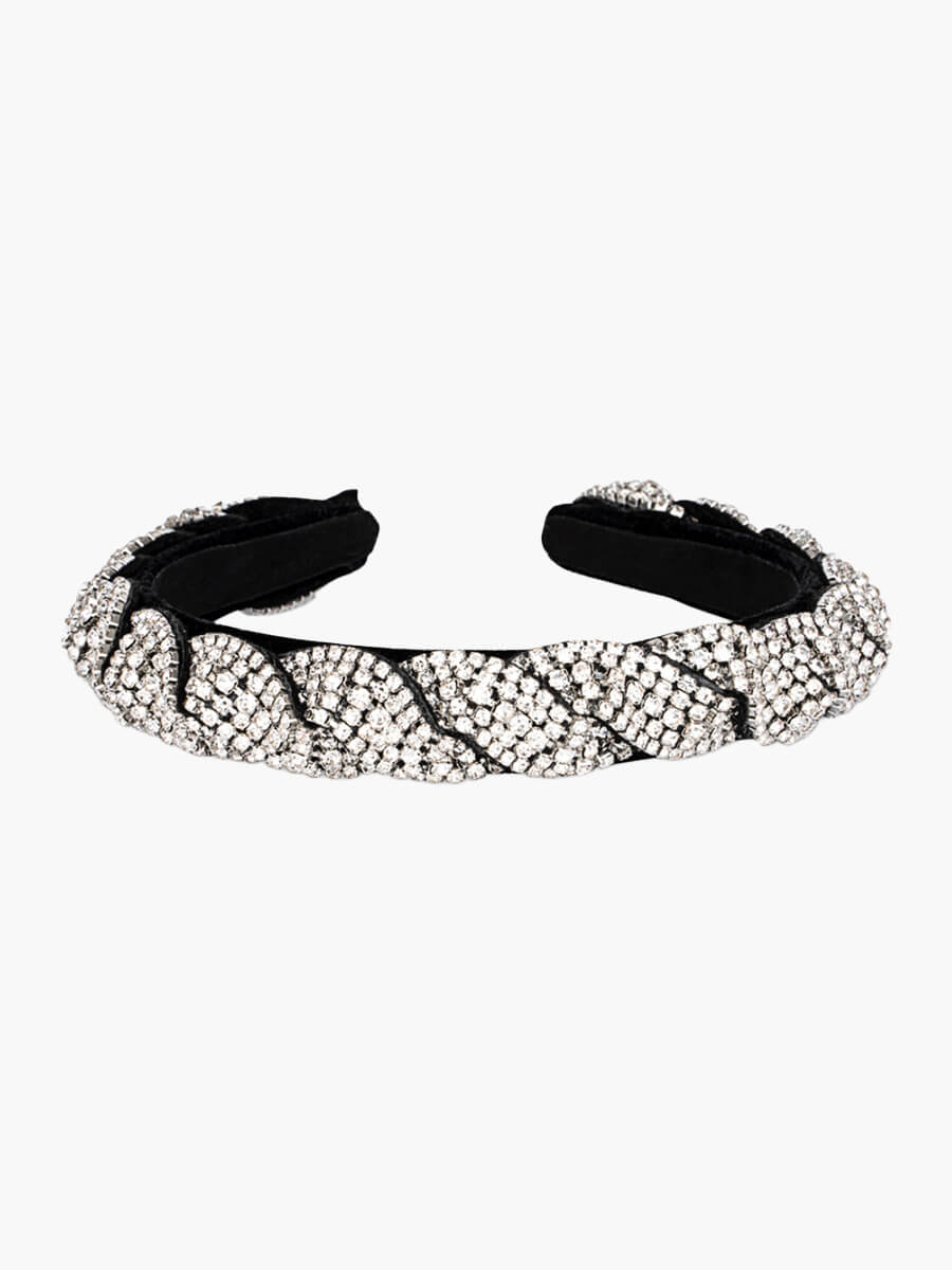 Sui Ava Sarah Crystal Headband Crystal White