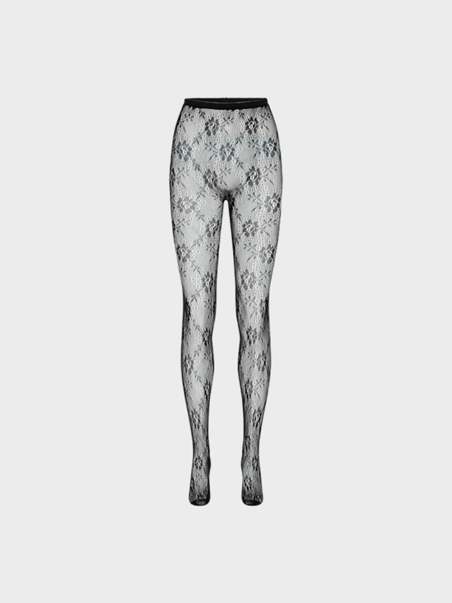 Sui Ava - Lace Tights - Black