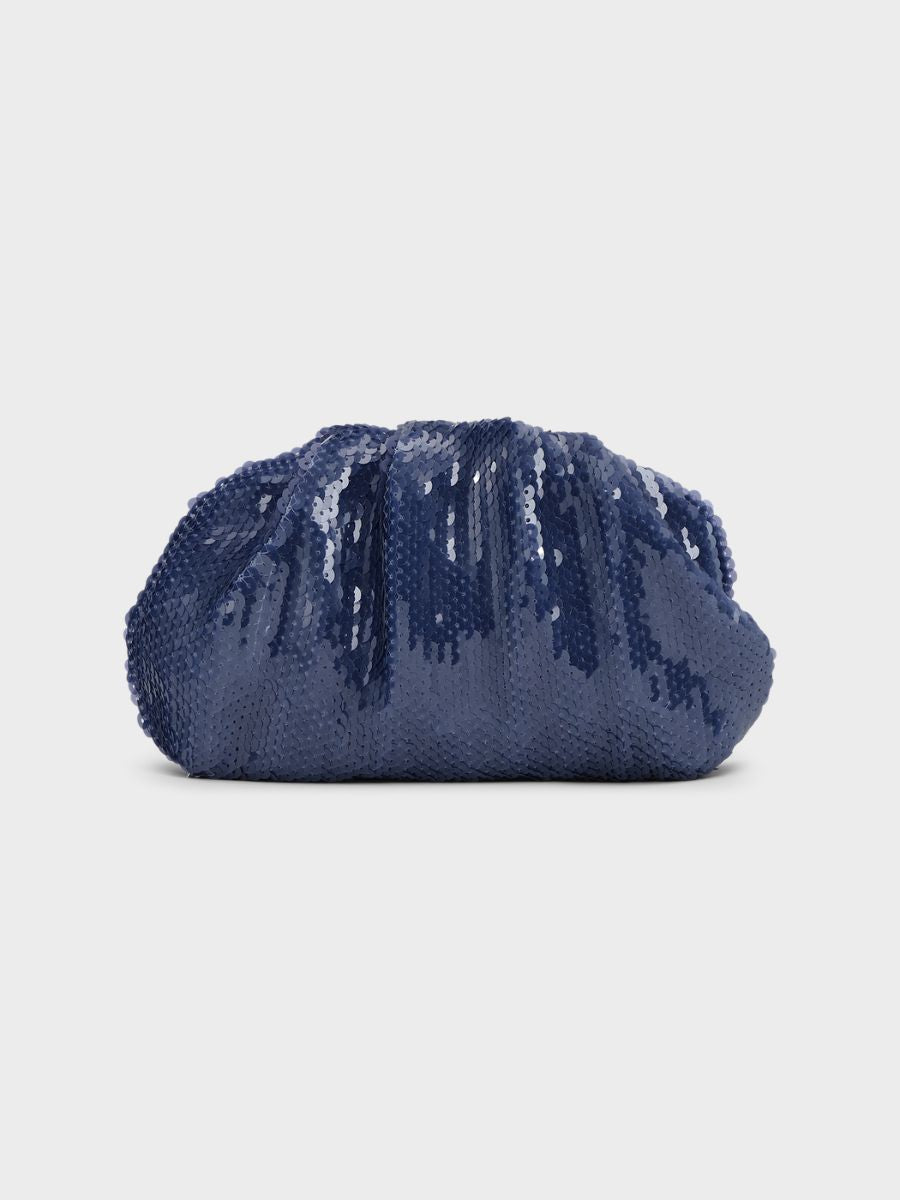 Sui Ava - Sequin Clutch Bag - Denim Blue