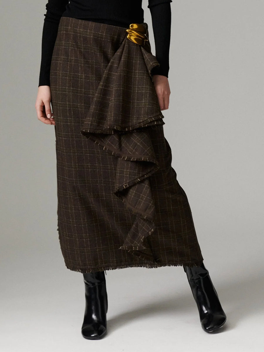 Day Birger et Mikkelsen - Tima Flanello Skirt - Brown Check