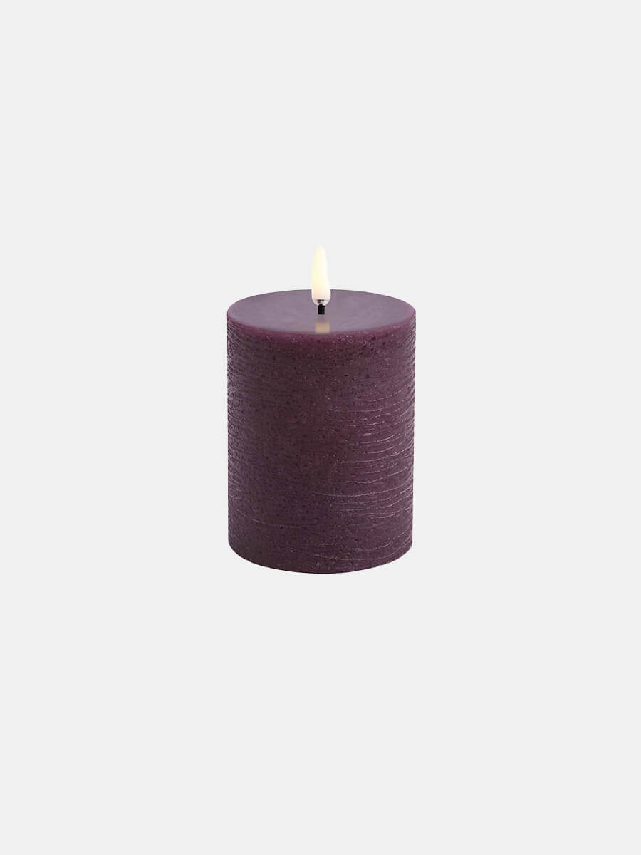 Uyuni Lighting LED Pillar Candle 7.8x10 - Plum