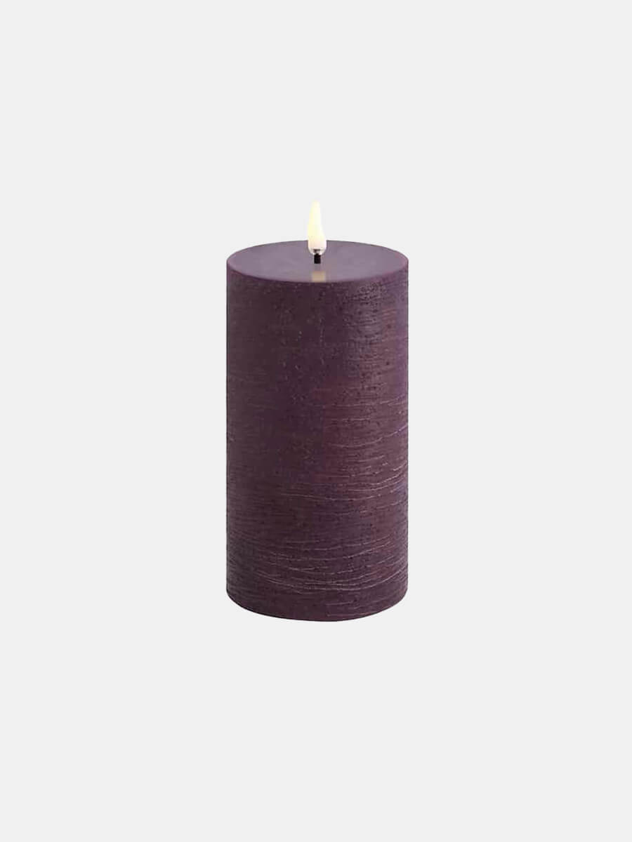 Uyuni Lighting LED Pillar Candle 7.8x15 - Plum