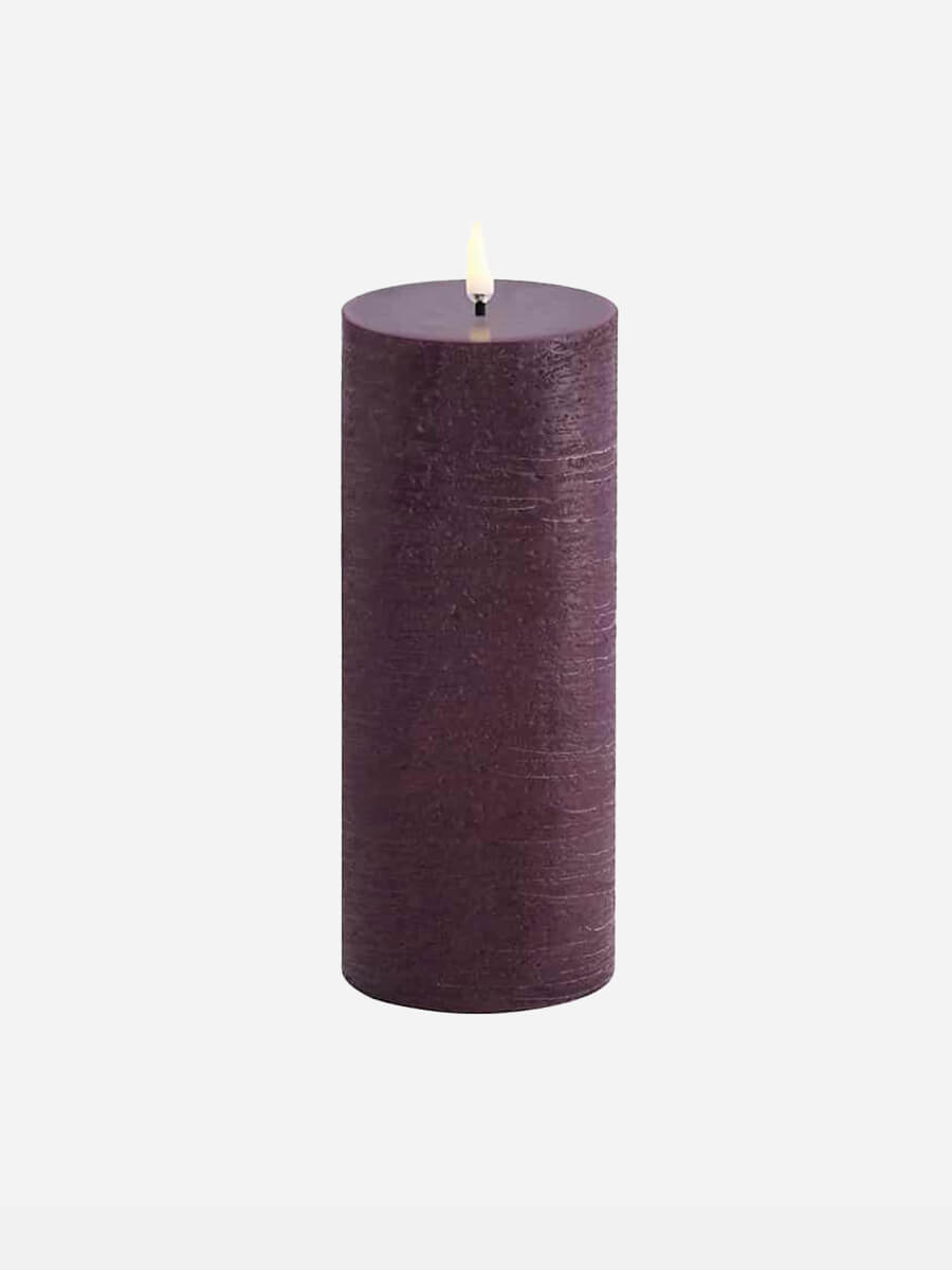 Uyuni Lighting LED Pillar Candle 7.8x20 - Plum