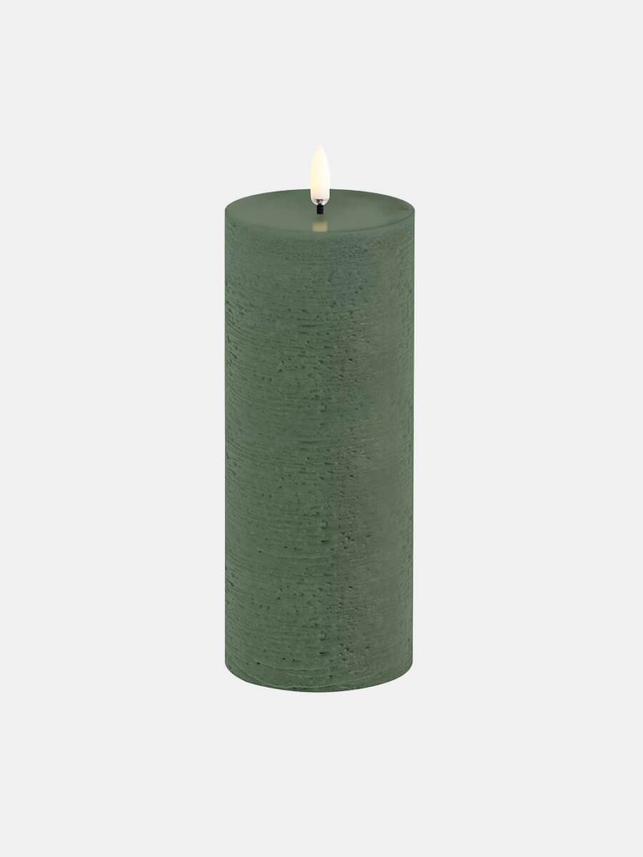 Uyuni Lighting LED Pillar Candle 7.8x20.3 - Olive Green