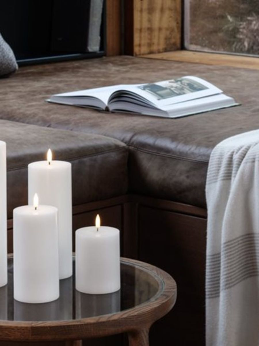 Uyuni Lighting - LED Pillar Candle 7.8x20 - Nordic White