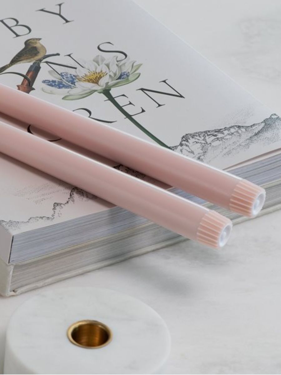 Uyuni Lighting - LED Taper Candle 2pk 2.3x25 - Rose Powder