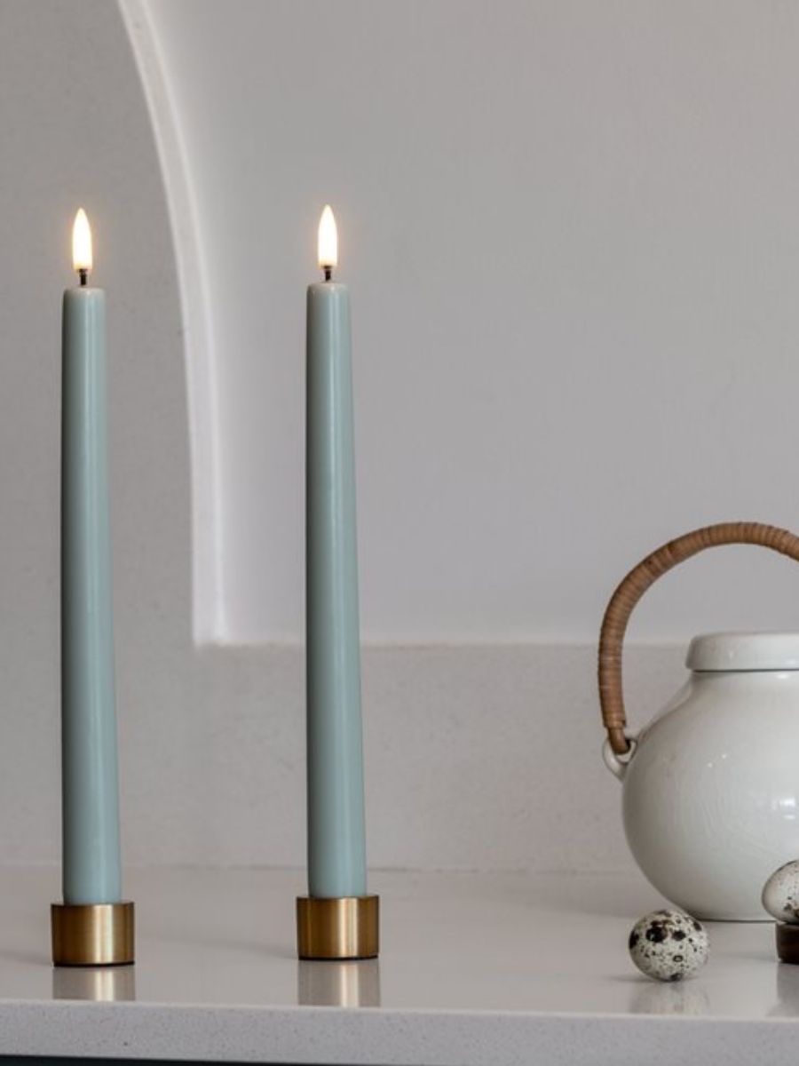 Uyuni Lighting - Light Candleholder 2pk - Matte Brass