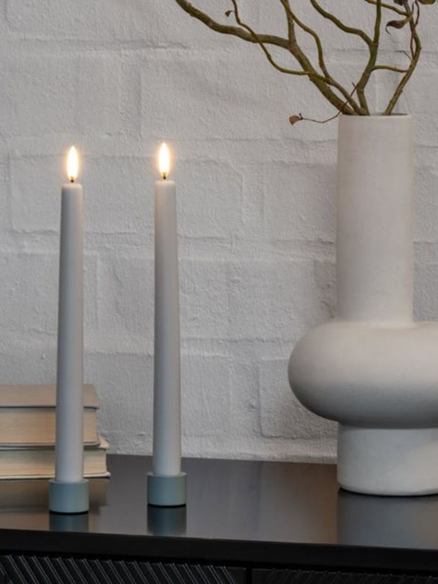 Uyuni Lighting - Slim Taper Candle Twin Pack 2.3x35 - Nordic White