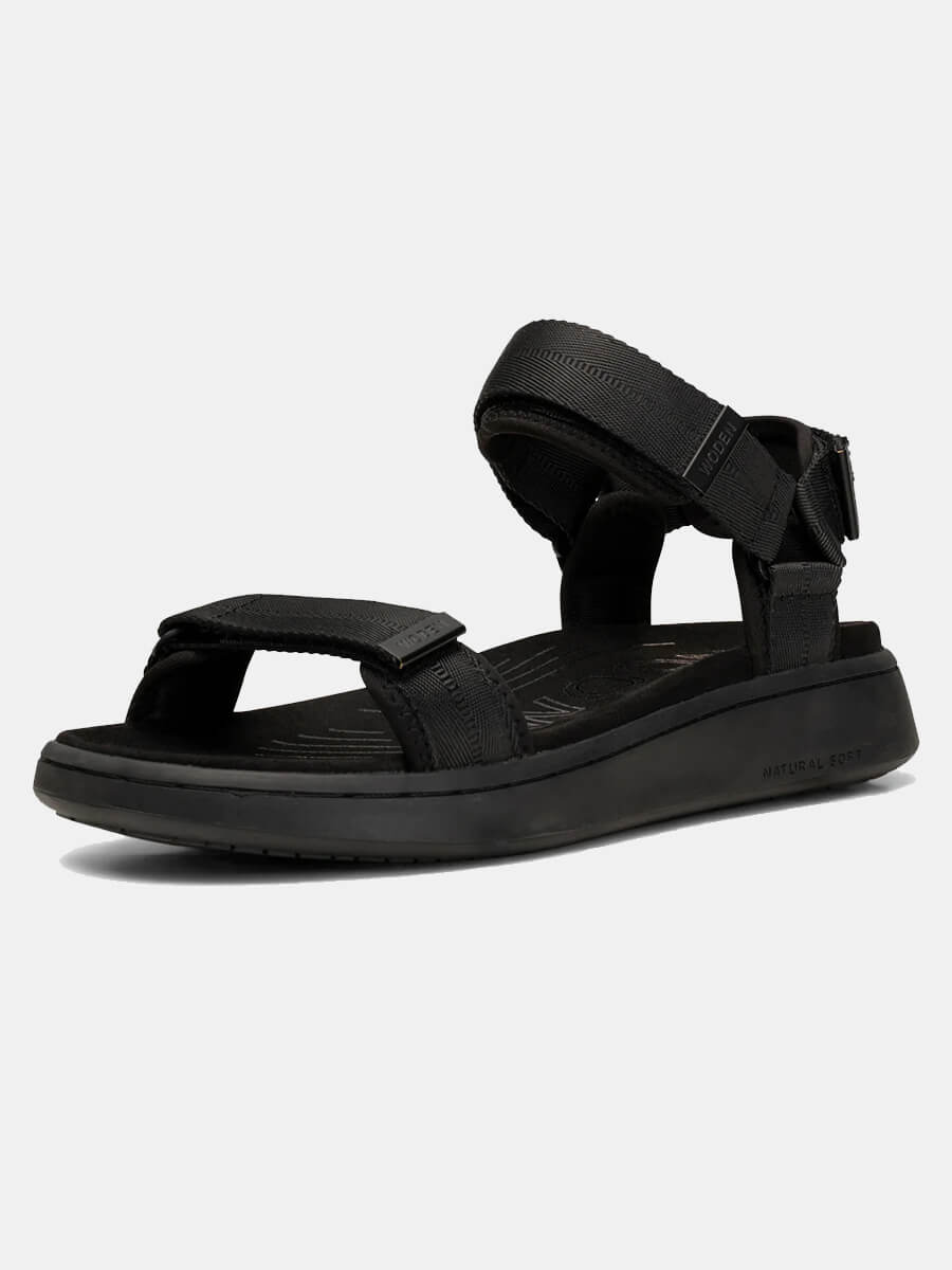 Woden Line Sandals - Black/Black