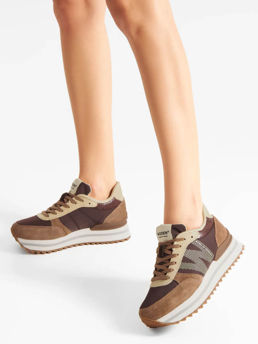 Woden Ronja Plateau - Chocolate Multi