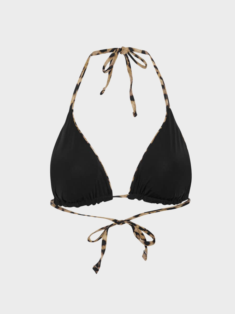 Waverly Bikini Top - Leopard/Black