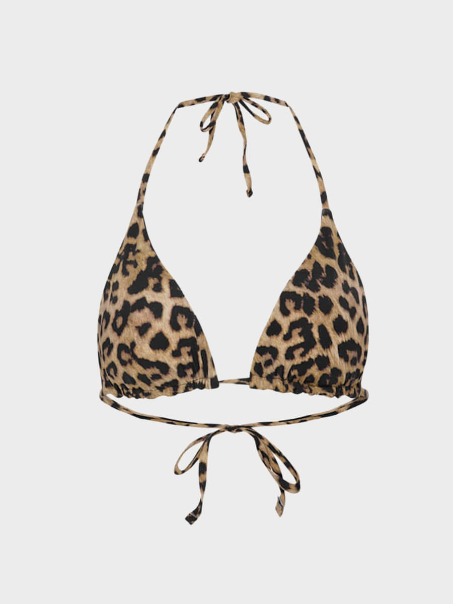 Waverly Bikini Top - Leopard/Black