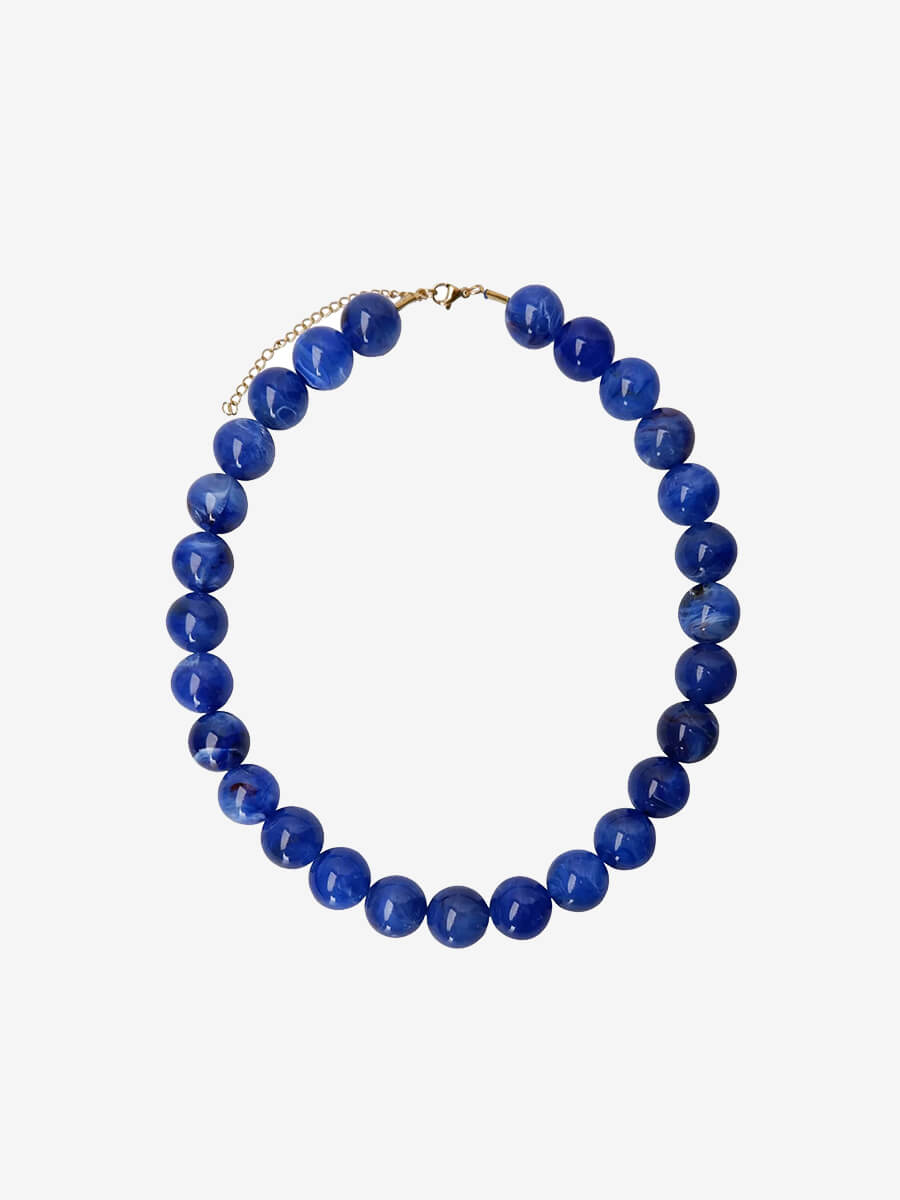 black colour Milova Necklace-lapis blue