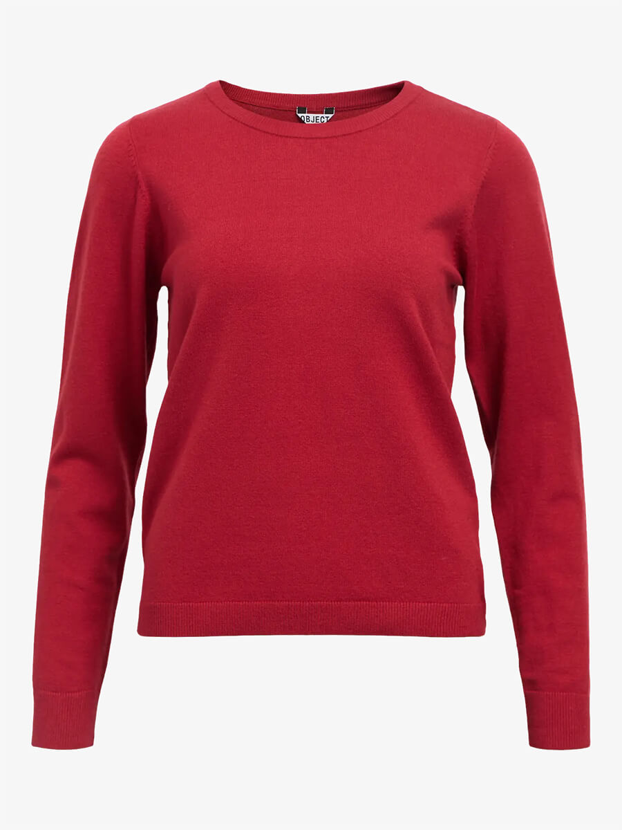 Object - OBJThess O-neck - Karanda Red Melange