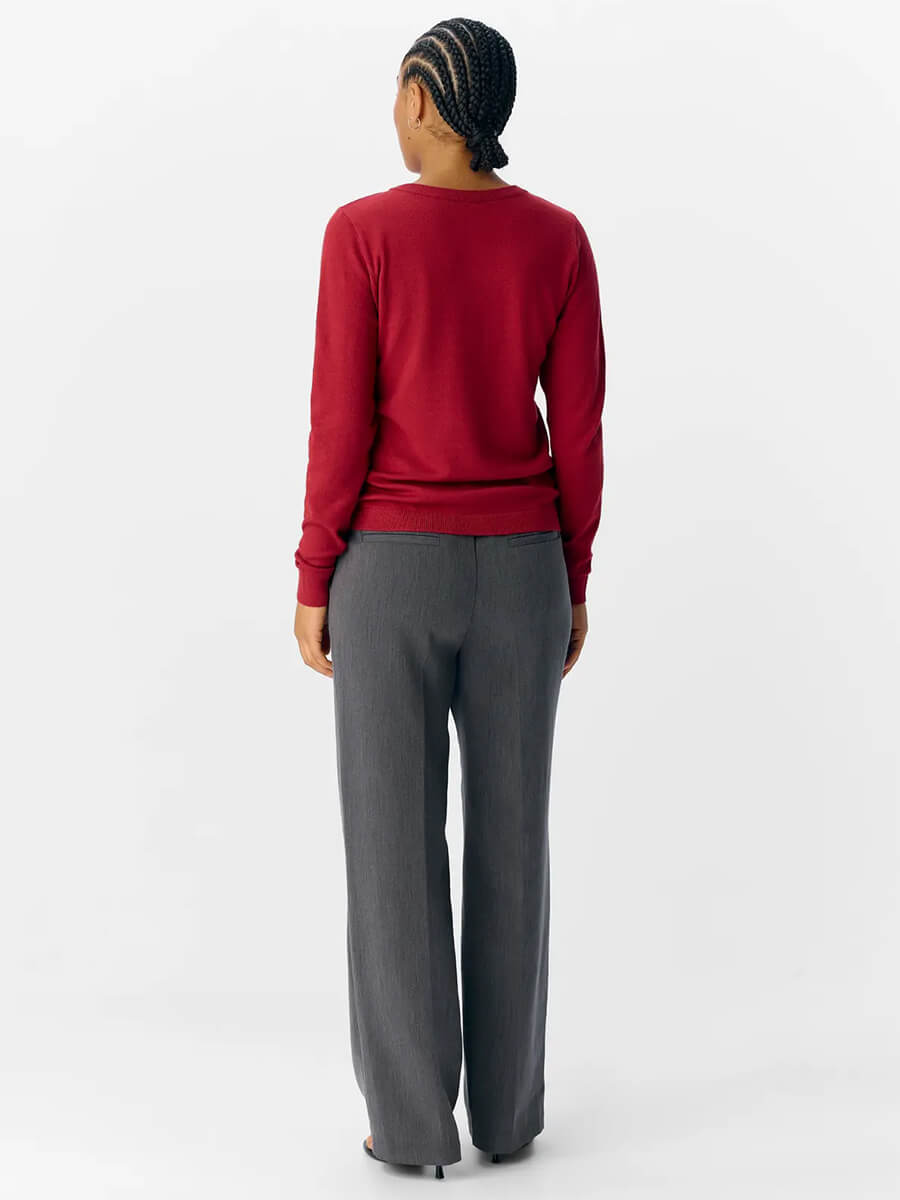 Object - OBJThess O-neck - Karanda Red Melange
