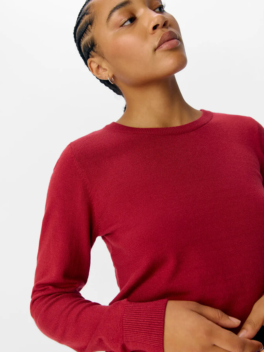 Object - OBJThess O-neck - Karanda Red Melange