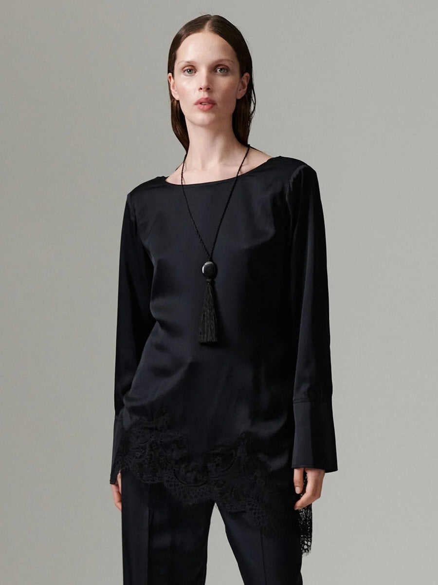 day birger et Mikkelsen Lila Fluid Blouse - Black