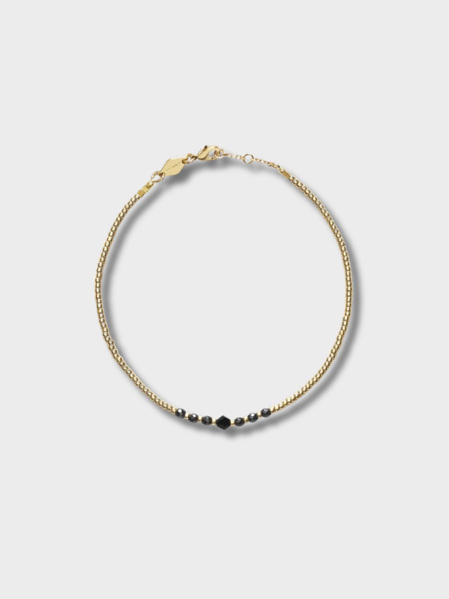 Bead & Gem Bracelet - Black