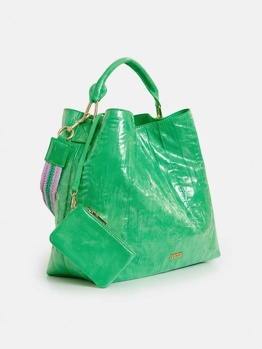 Essentiel Antwerp Jistalo Shopper Printed Bag - Green Jistalo Shopper Printed Bag - Green