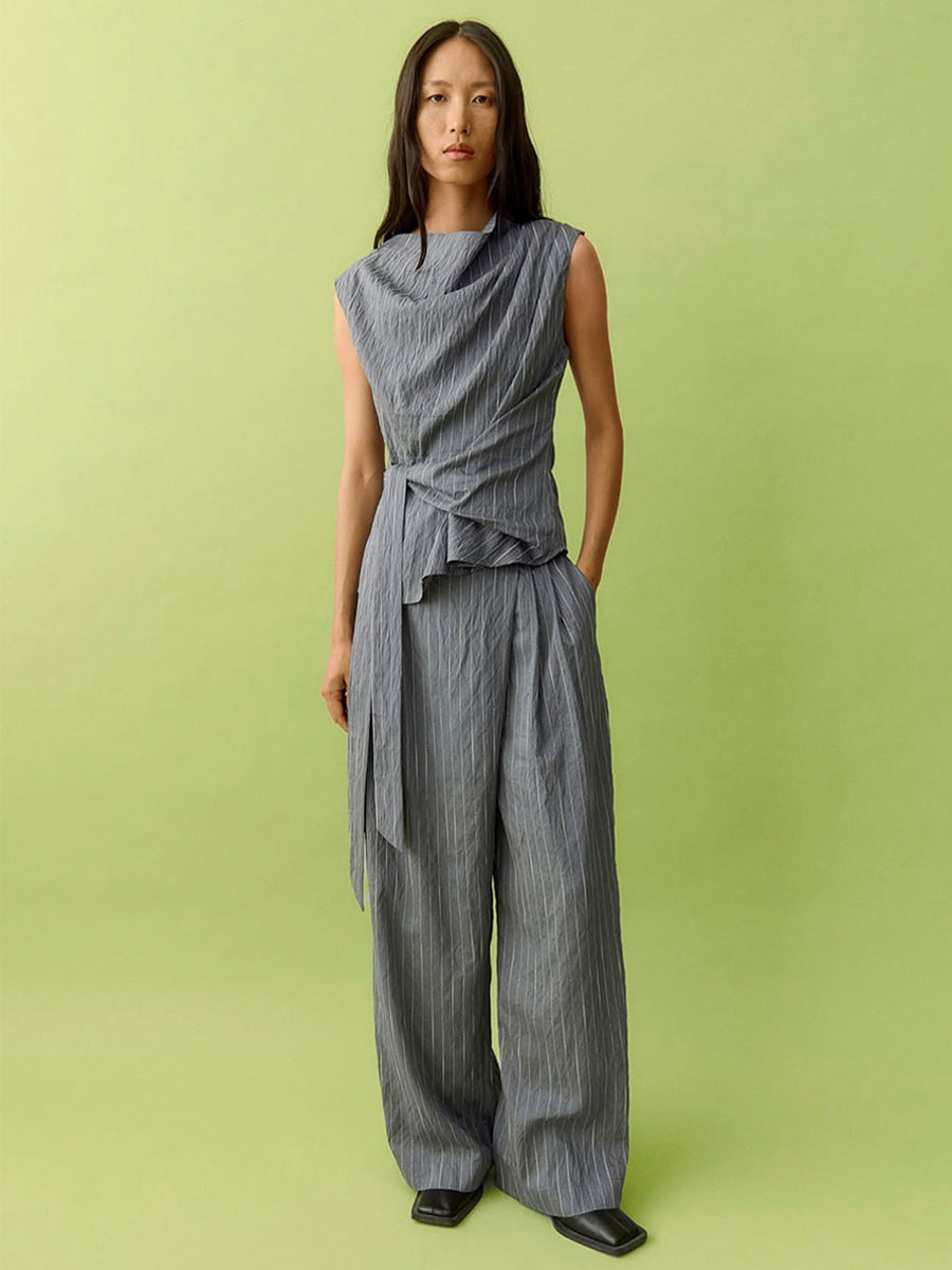 Loy Wide Pants - Gunmetal