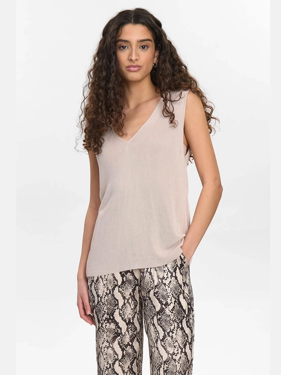 Numph Nutampa Vest - Grey Morn