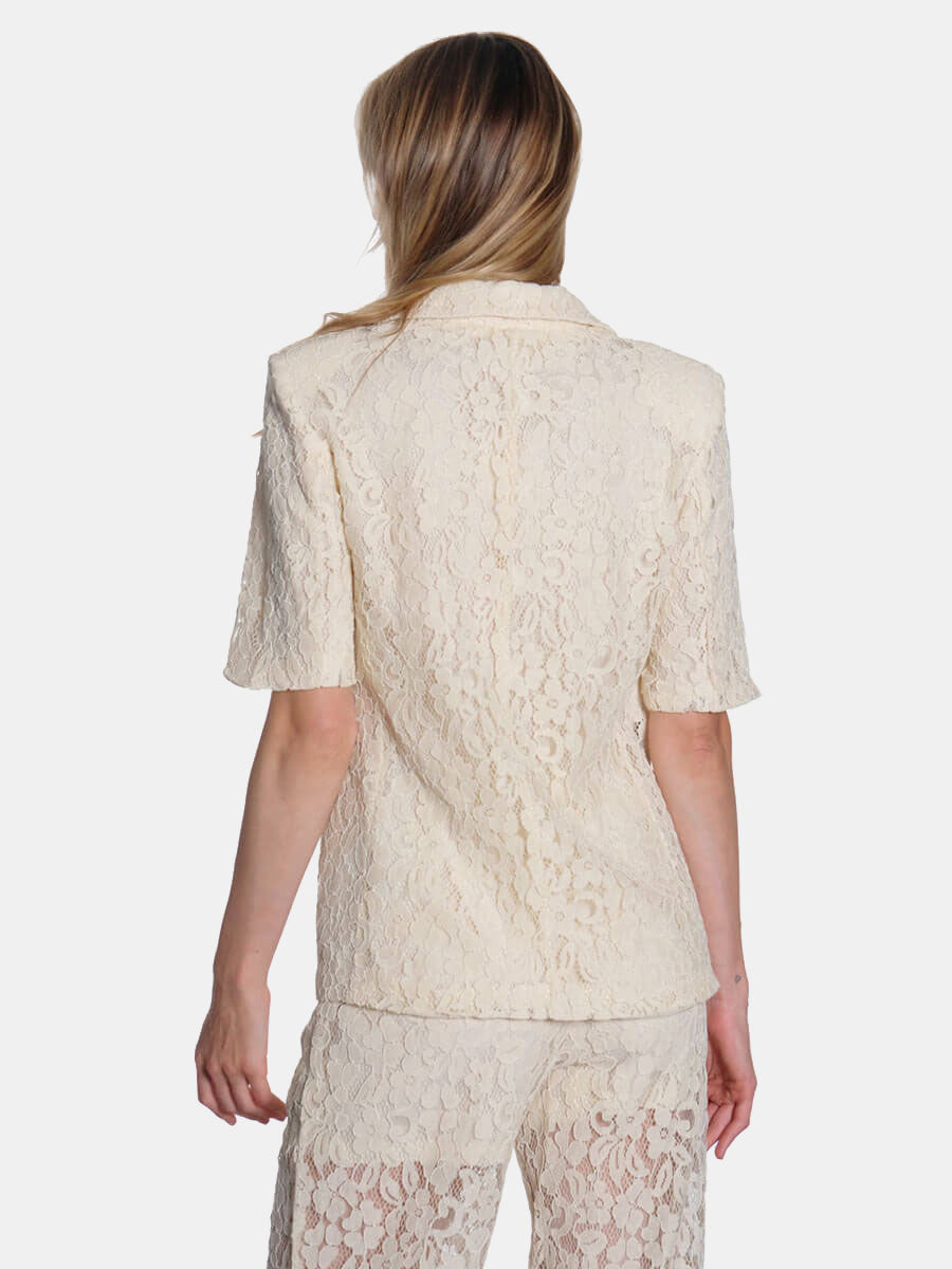 Objritta Lace Blazer - Sandshell