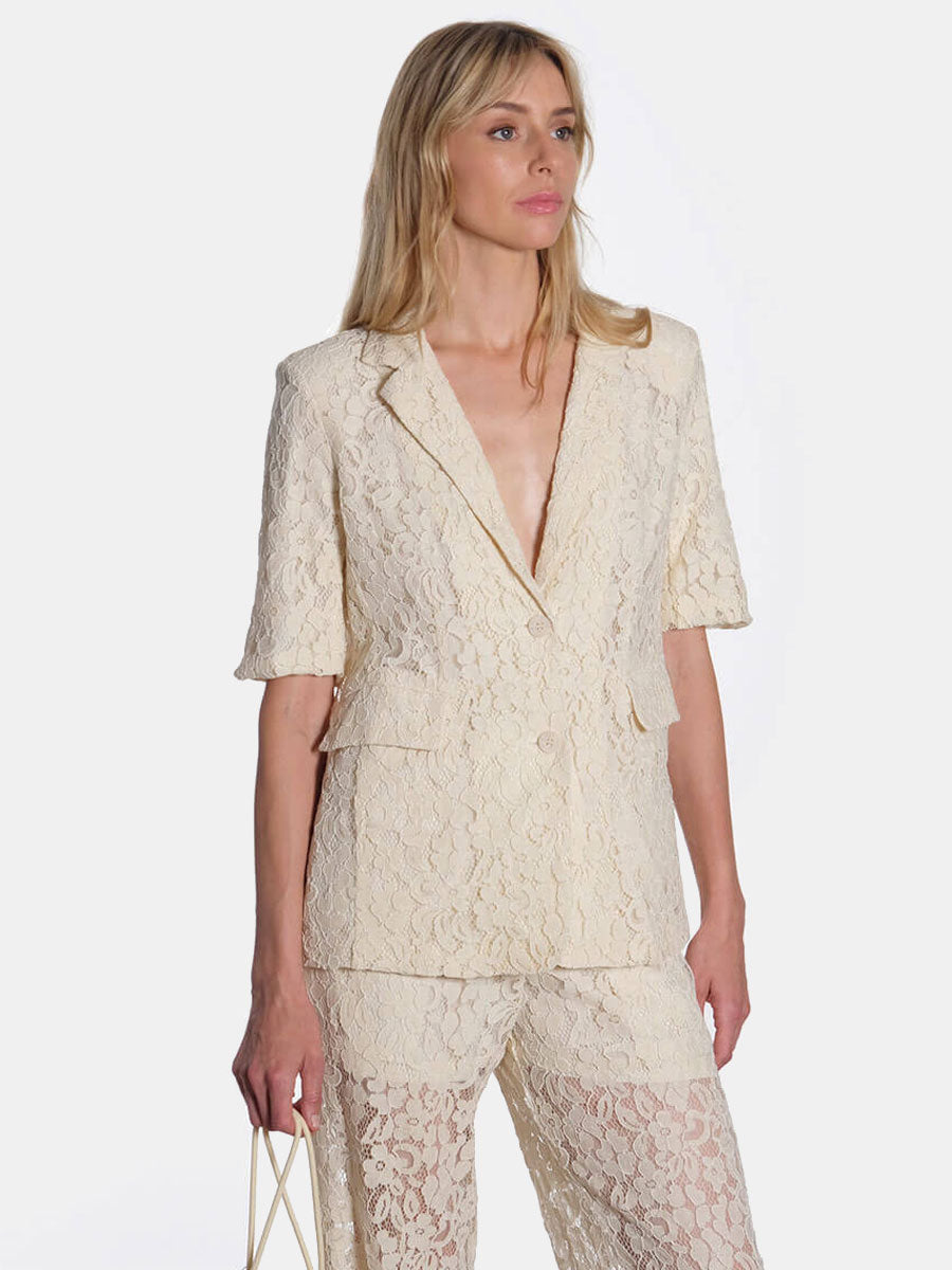 Objritta Lace Blazer - Sandshell