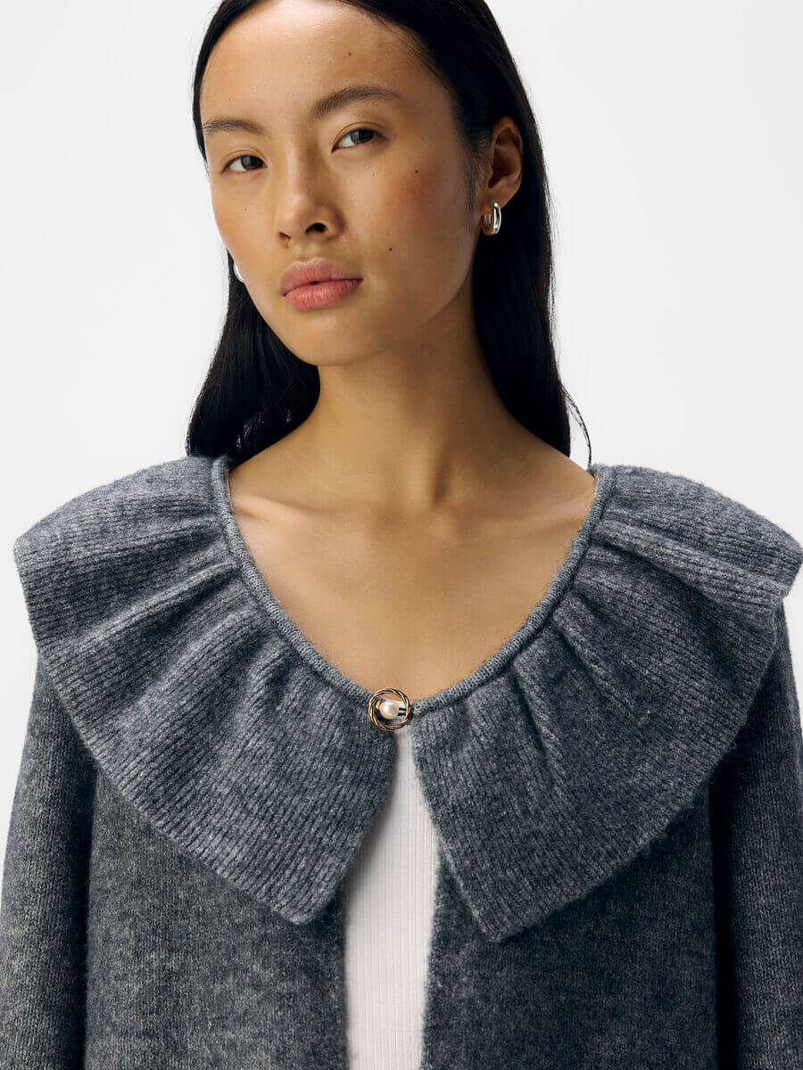 object Denisi Knitted Cardigan - Grey