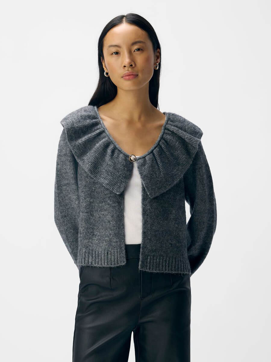 object Denisi Knitted Cardigan - Grey