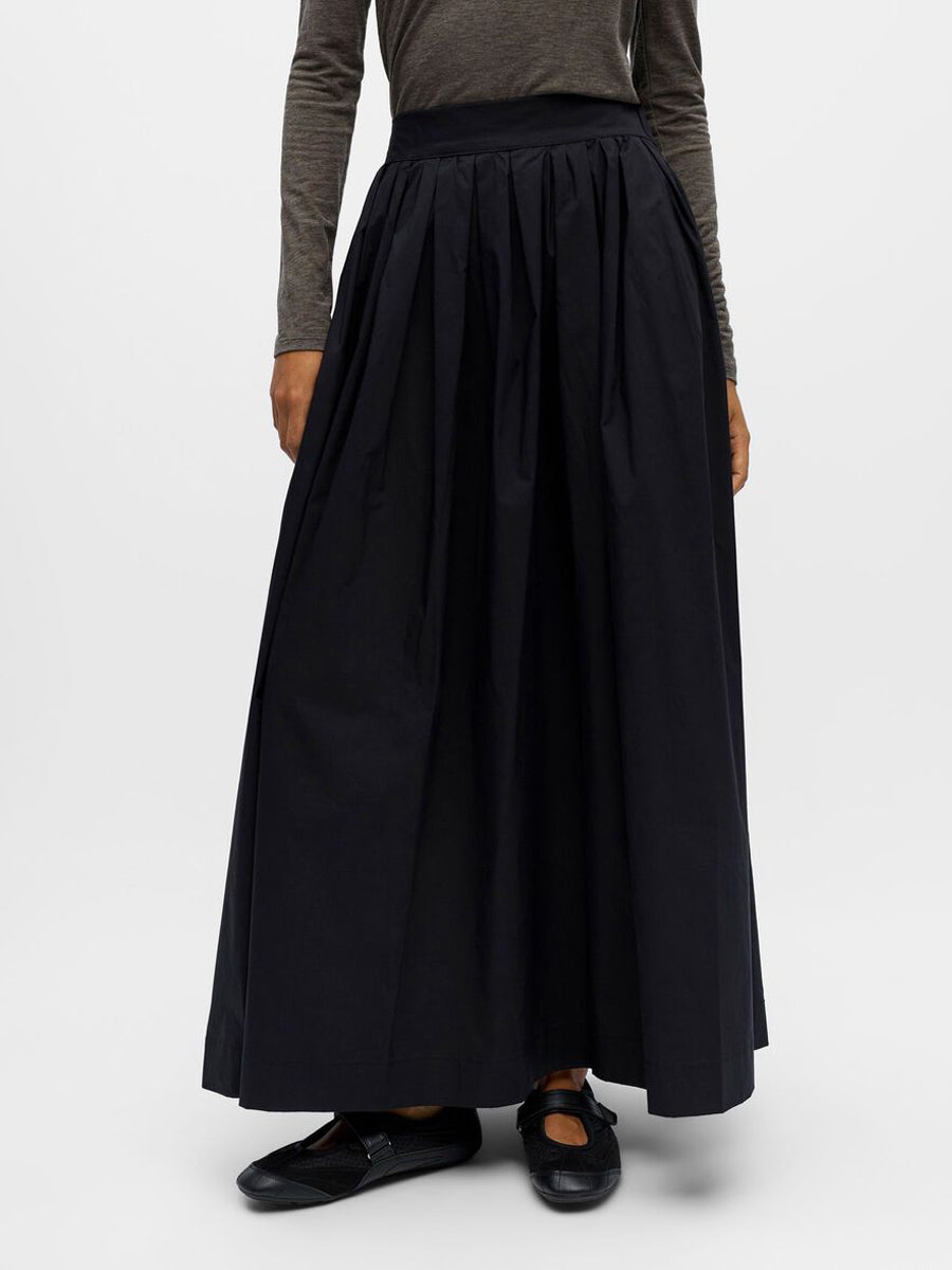 Object Paige A-Line Maxi Skirt - Black