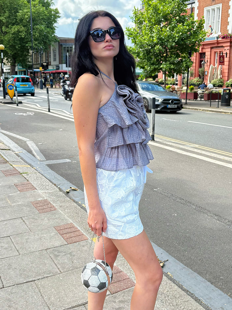 object Britney Halterneck Top - Vapor Blue