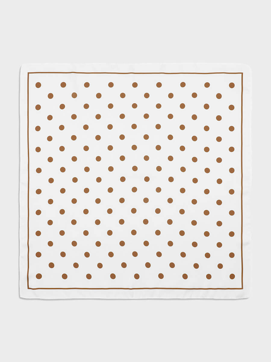 SUI AVA Polka Dot Scarf - Brown
