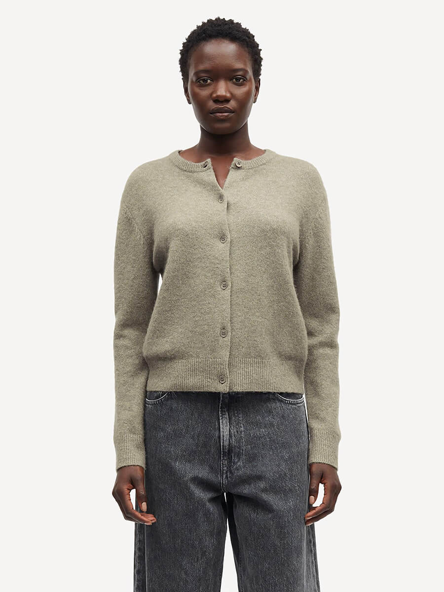samsoe samsoe Nor Short Cardigan - Vetiver
