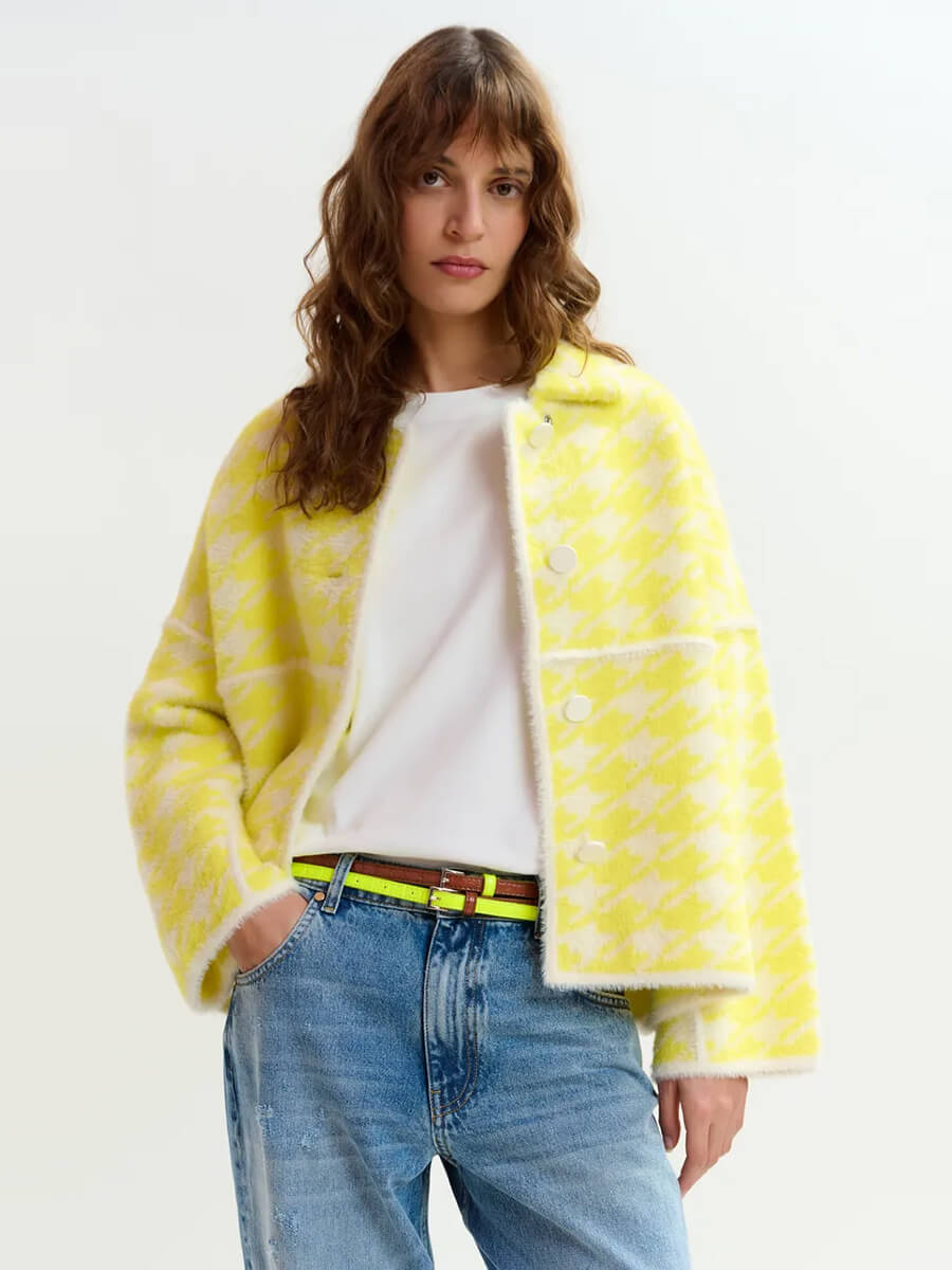 Essentiel Antwerp Joking Knit Jacket - Yellow
