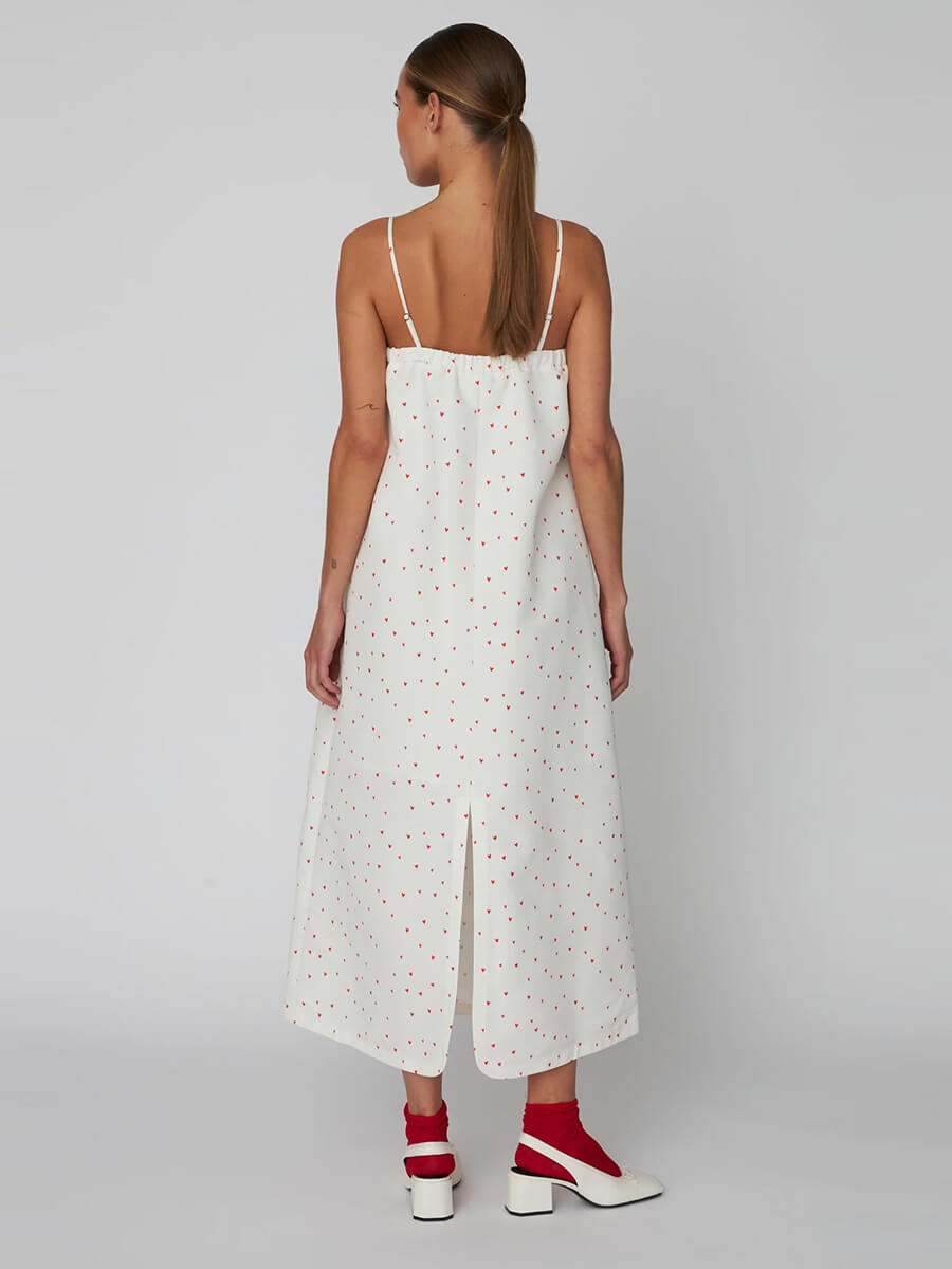 stella nova Heart Printed Bow Dress - Hearts