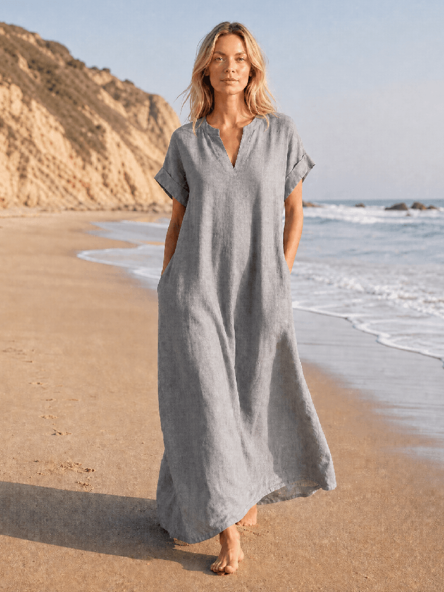 CABANA LIVING
Erantis Kaftan Dress - Fango Grey